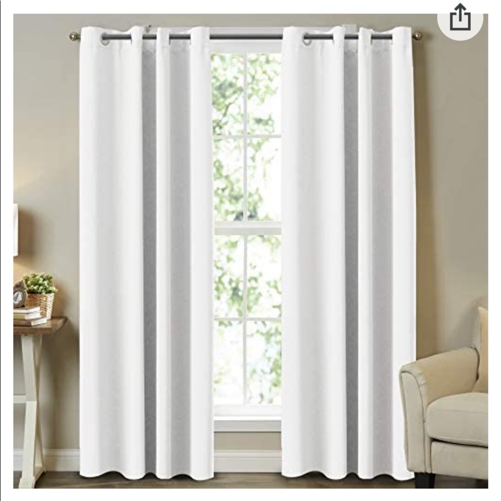 White curtains